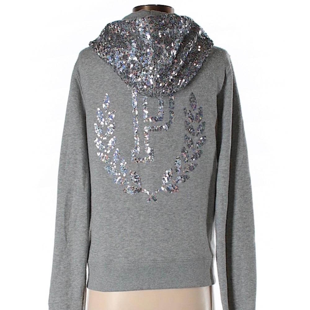 VIctorias secret bling full zip hoodie- size Small